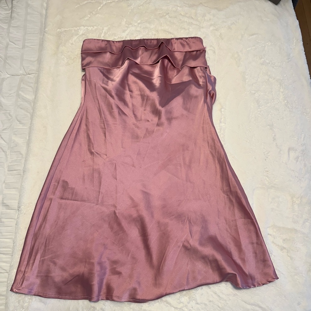 Elegant Pink Satin dress